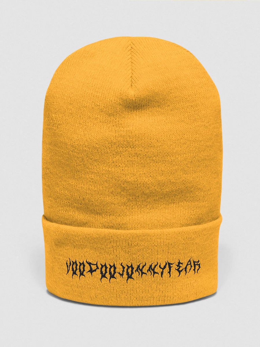 VoodooJonnyFear Beanie black text product image (2)