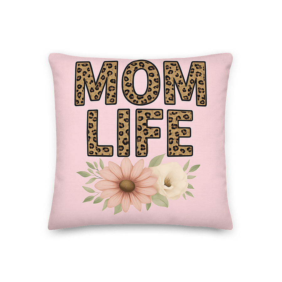 Mom Life Leopard Print Pillow product image (1)