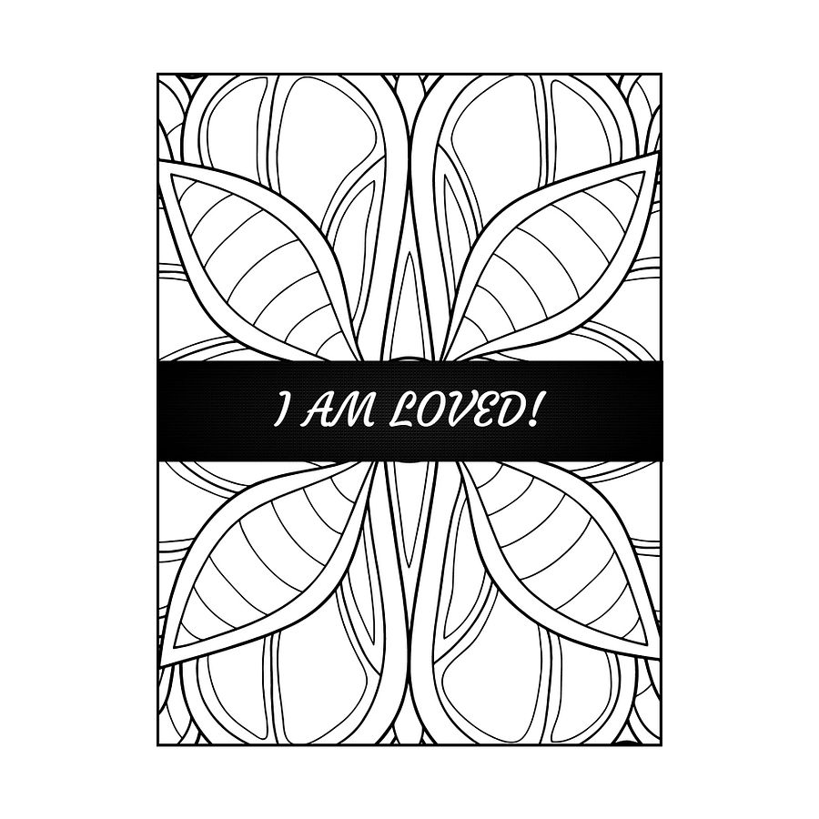 Digital Positive Affirmation Adult Coloring Book for Women 8.5x11 product image (4)