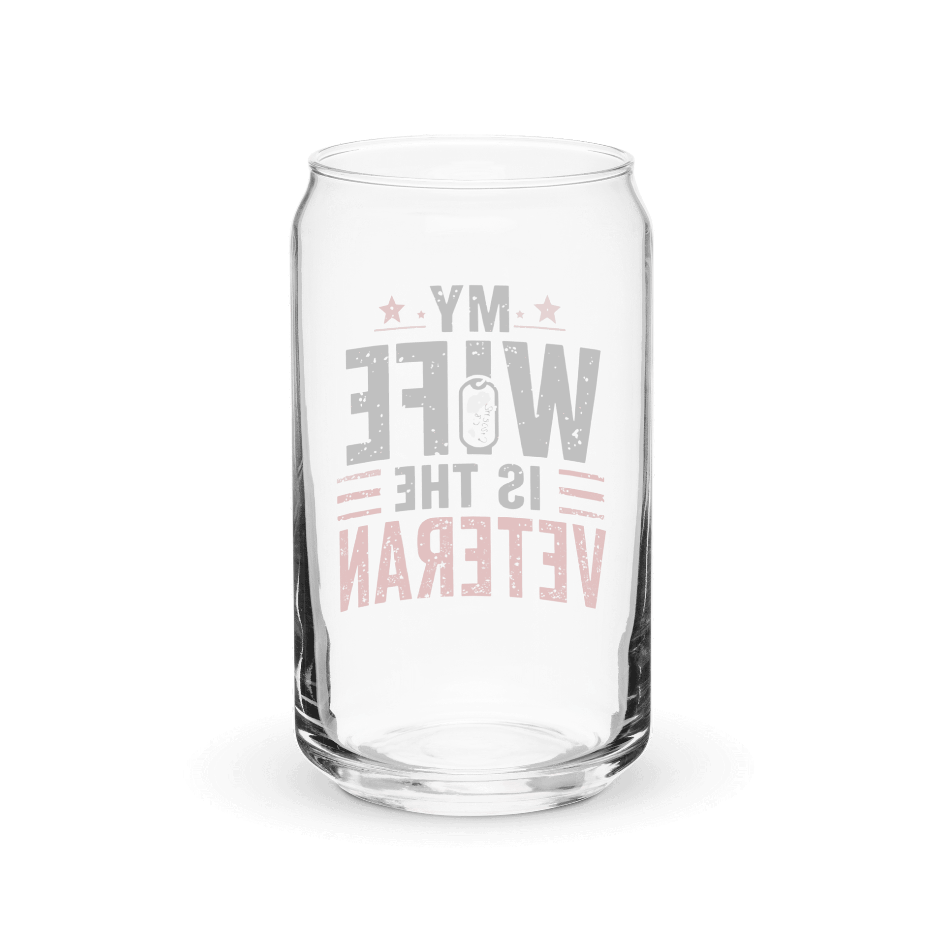 My Wife Is The Veteran Can-Shaped Glass product image (6)