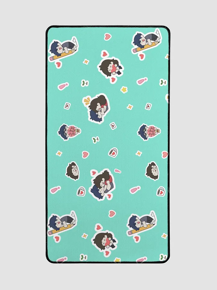 TEAL sticker design Desk Mat 15.5" x 31.5" product image (2)