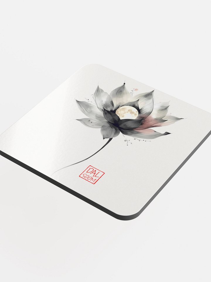 Moonlit Lotus Glossed Coaster product image (1)