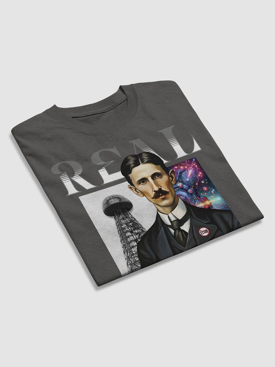 Nikola Tesla - Real Genius Anti- Elon Cotton T-shirt product image (3)