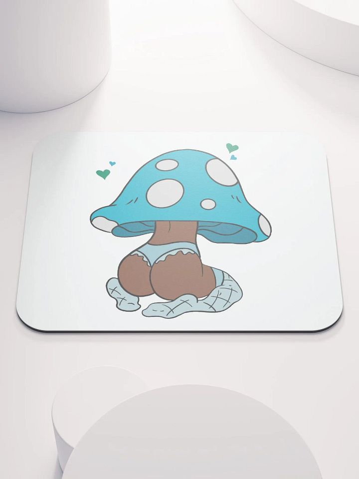 Mushroom Baddie Desk Mat - Dark Blue product image (1)