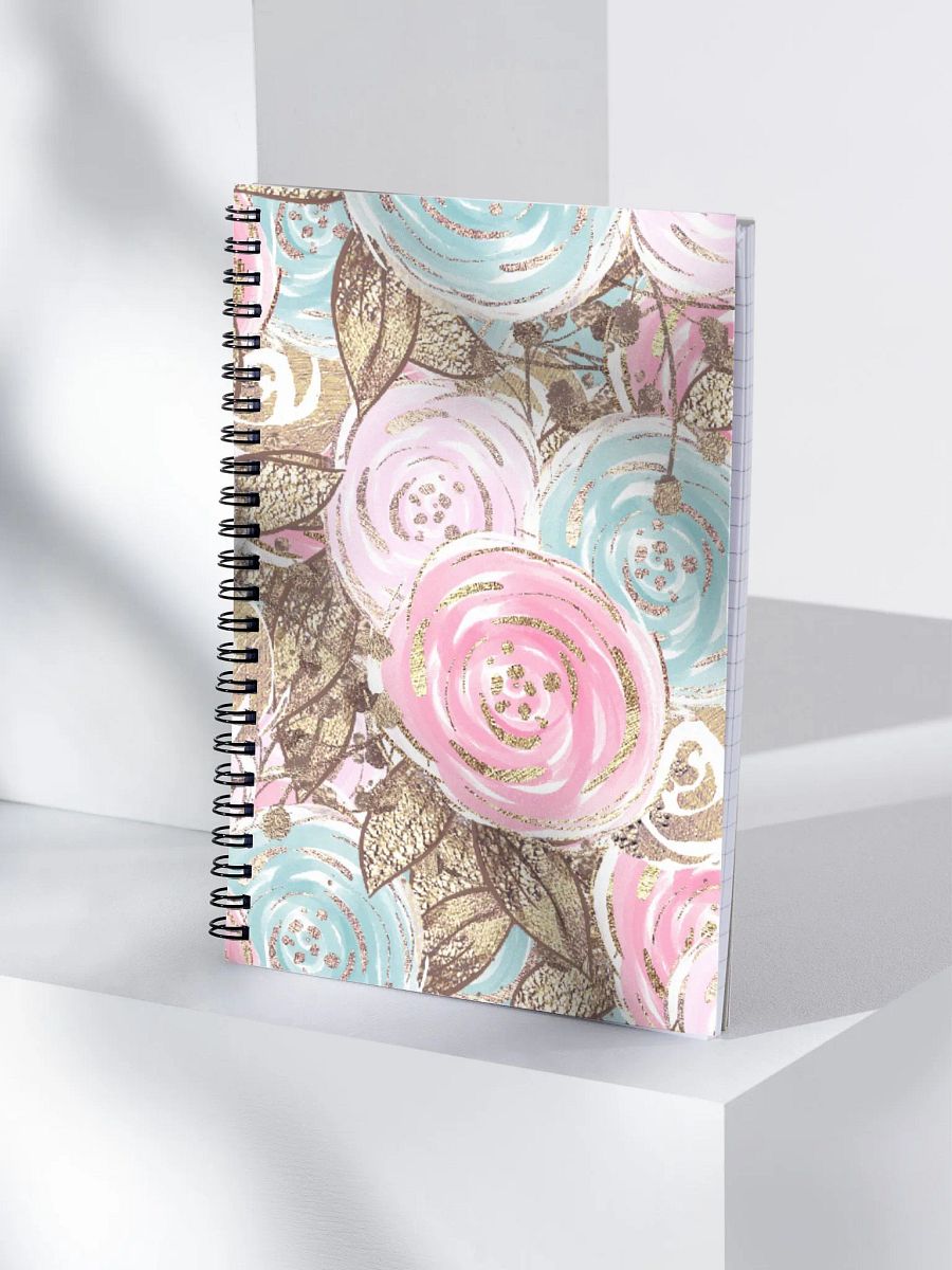 Pastel Water-Colored Roses Spiral Notebook product image (6)