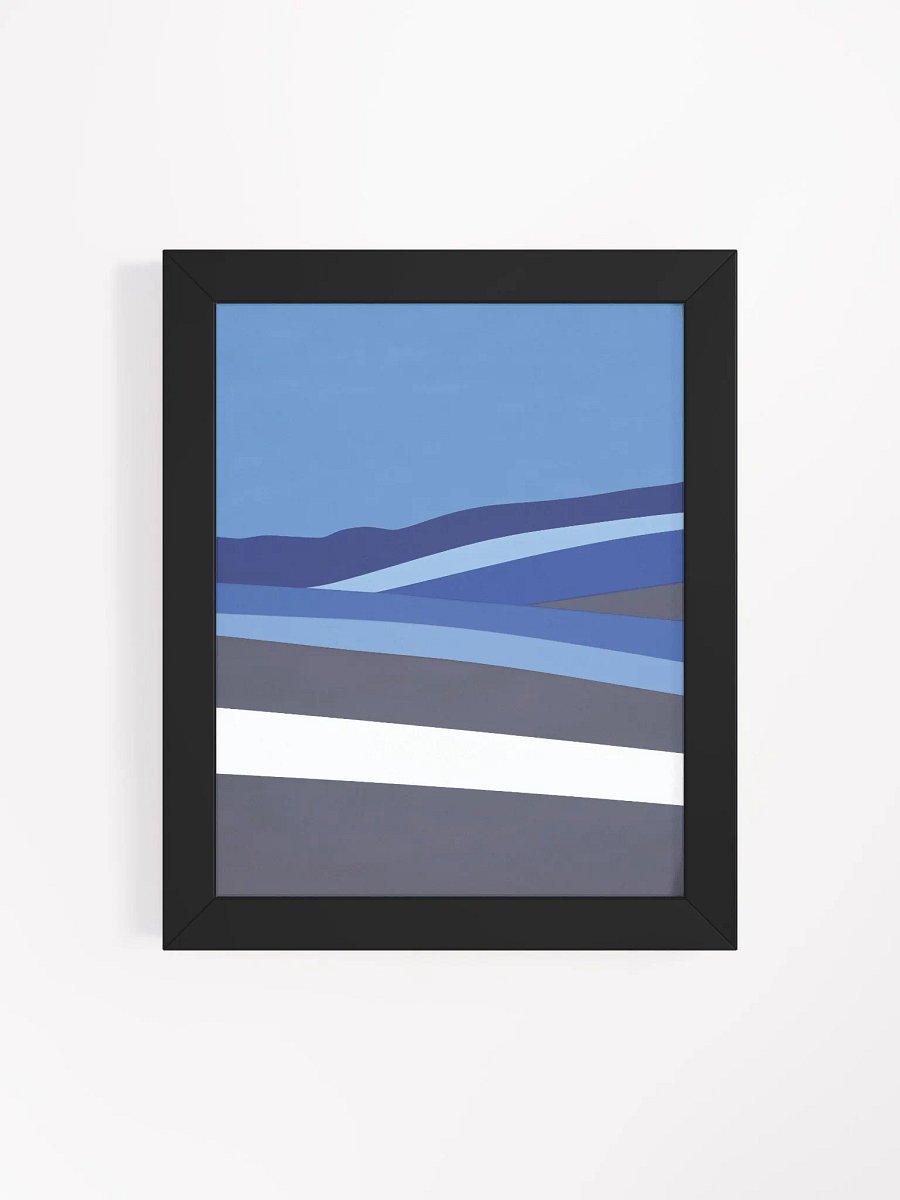 Framed Poster of Blue Geometric Hills product image (4)