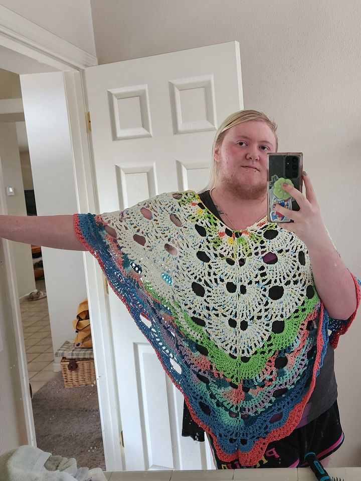 Cotton spring poncho product image (2)