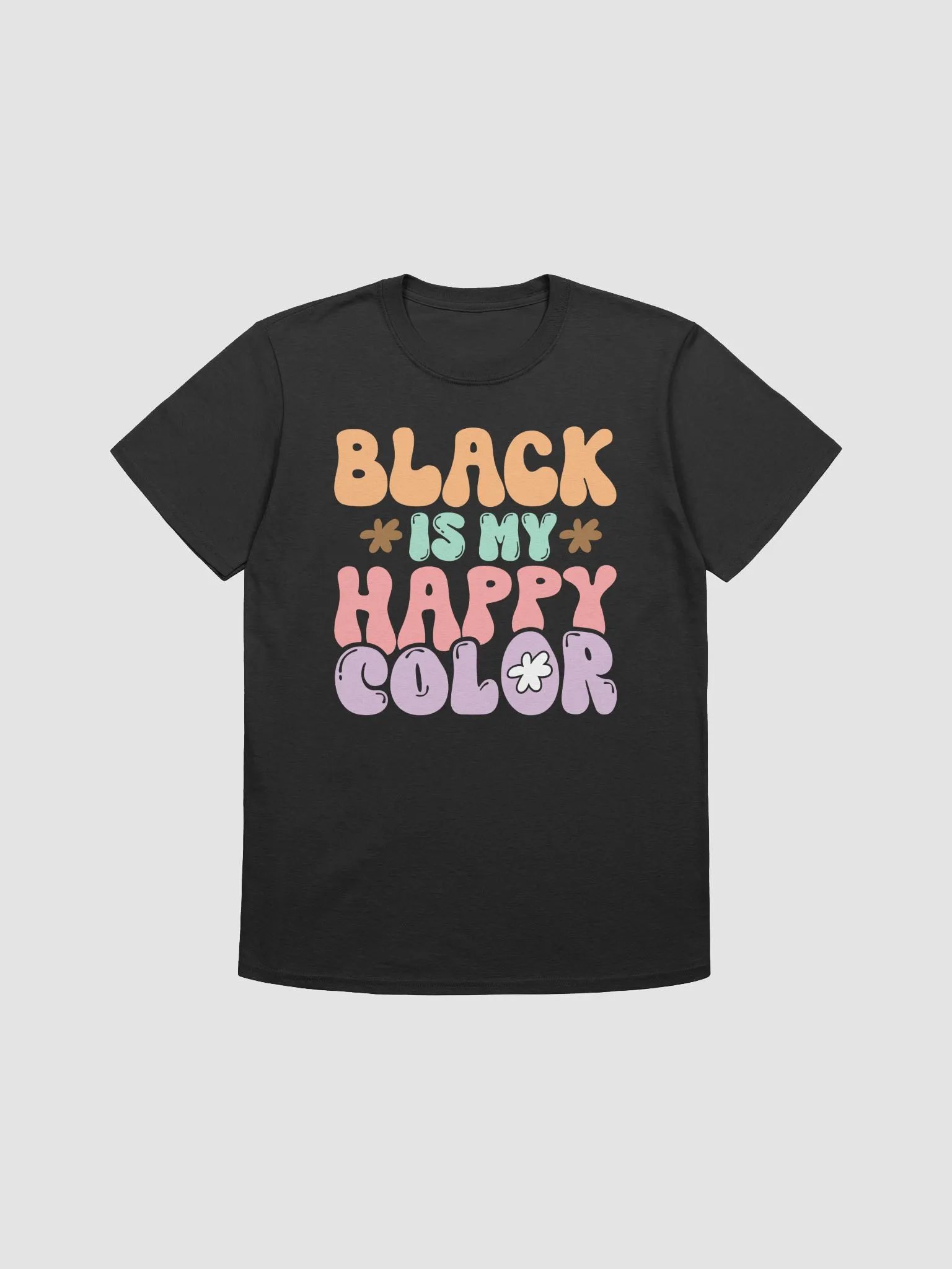 Vibrant Statement Tee: BLACK *IS MY* HAPPY COLOR product image (1)