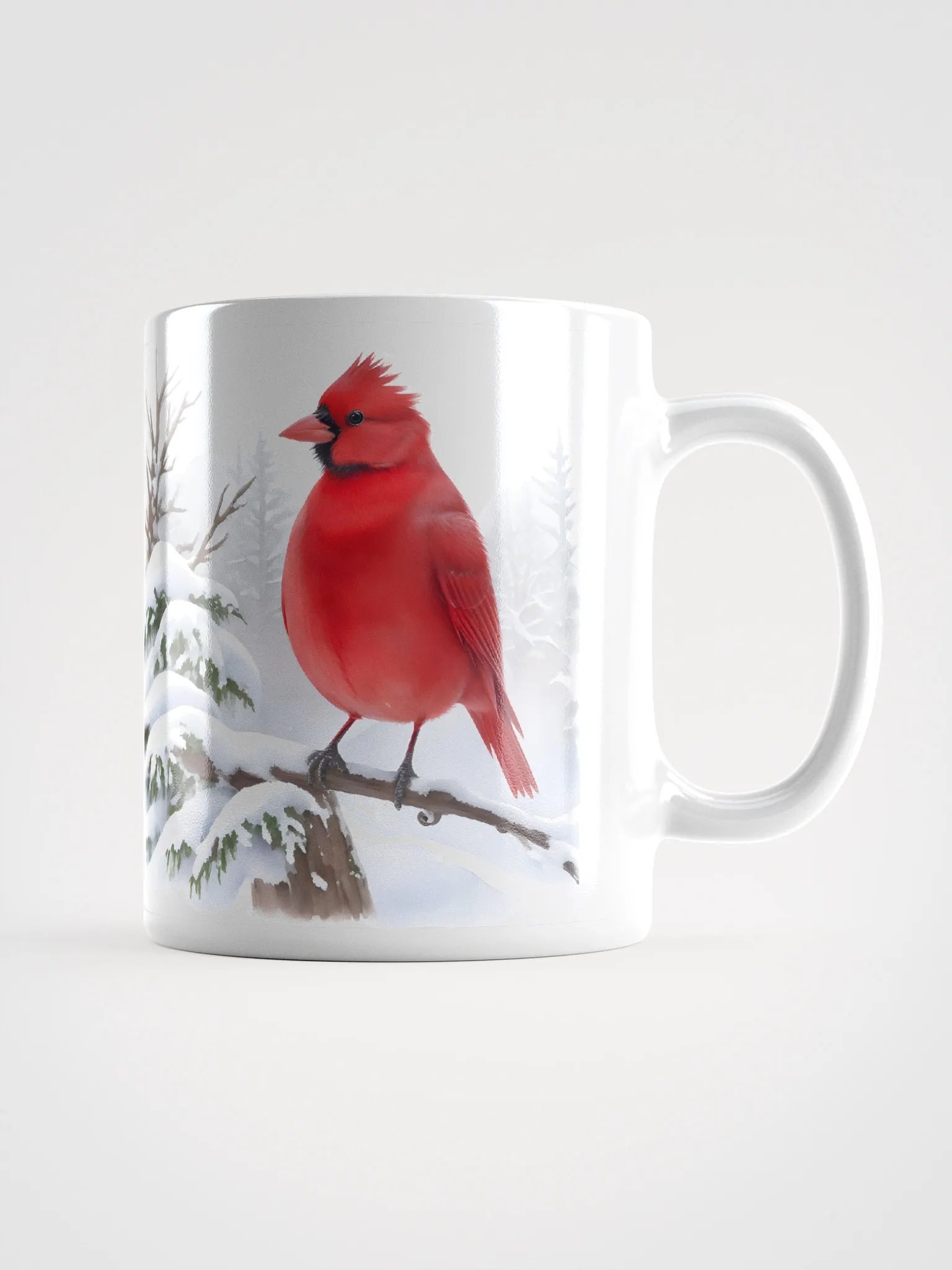 Winter Cardinals White Glossy Mug product image (1)