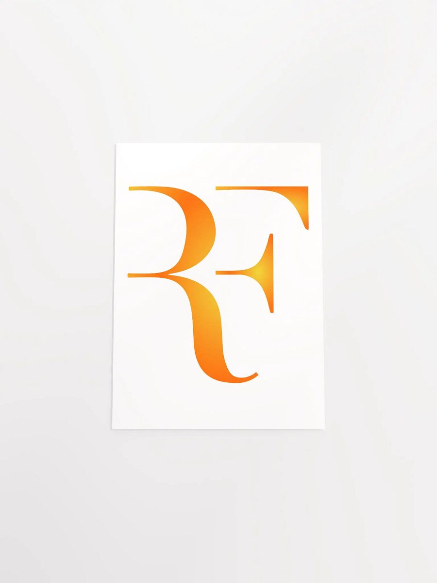 Living legend roger federrer austalian open Orange Gradient Poster product image (45)