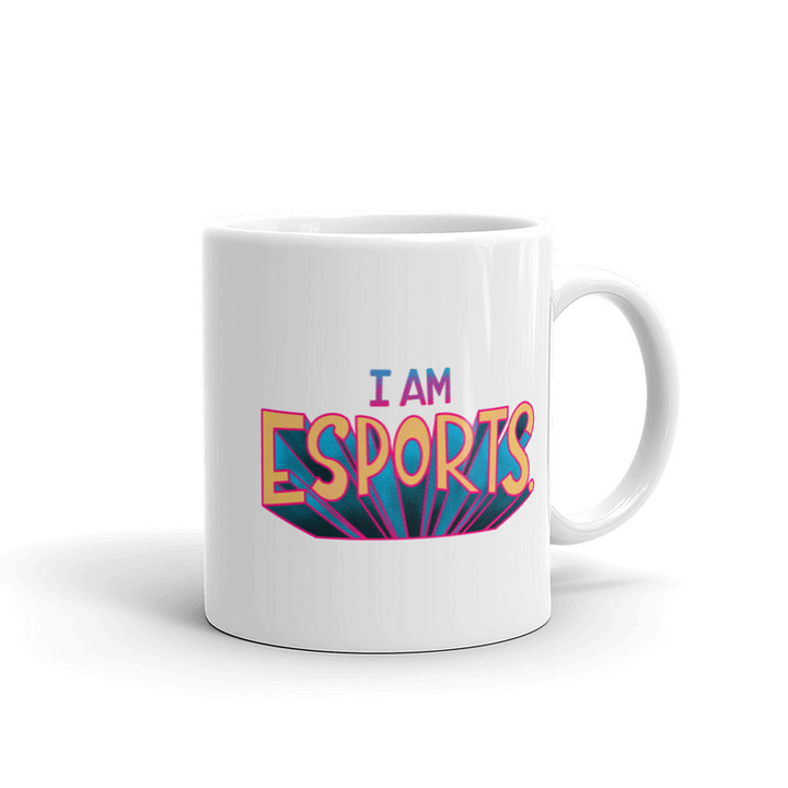 I AM ESPORTS Graphic Glossy Mug in White product image (1)
