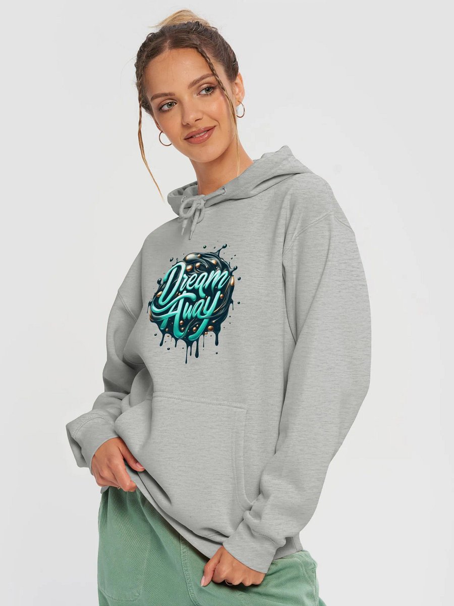 Women's Light Gray Hoodie with 'Dream Away' Design – Chic, Cozy, and Perfect for Everyday Style! product image (4)