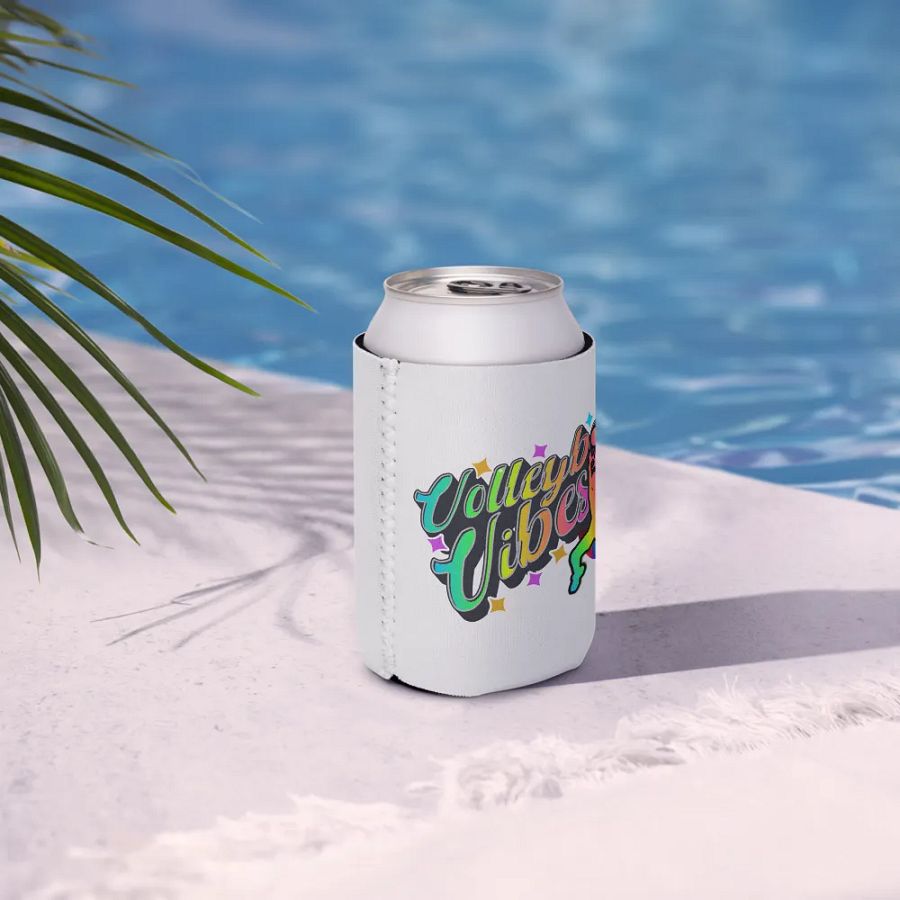 Volleyball Vibes Male Vibrant Can Cooler product image (8)
