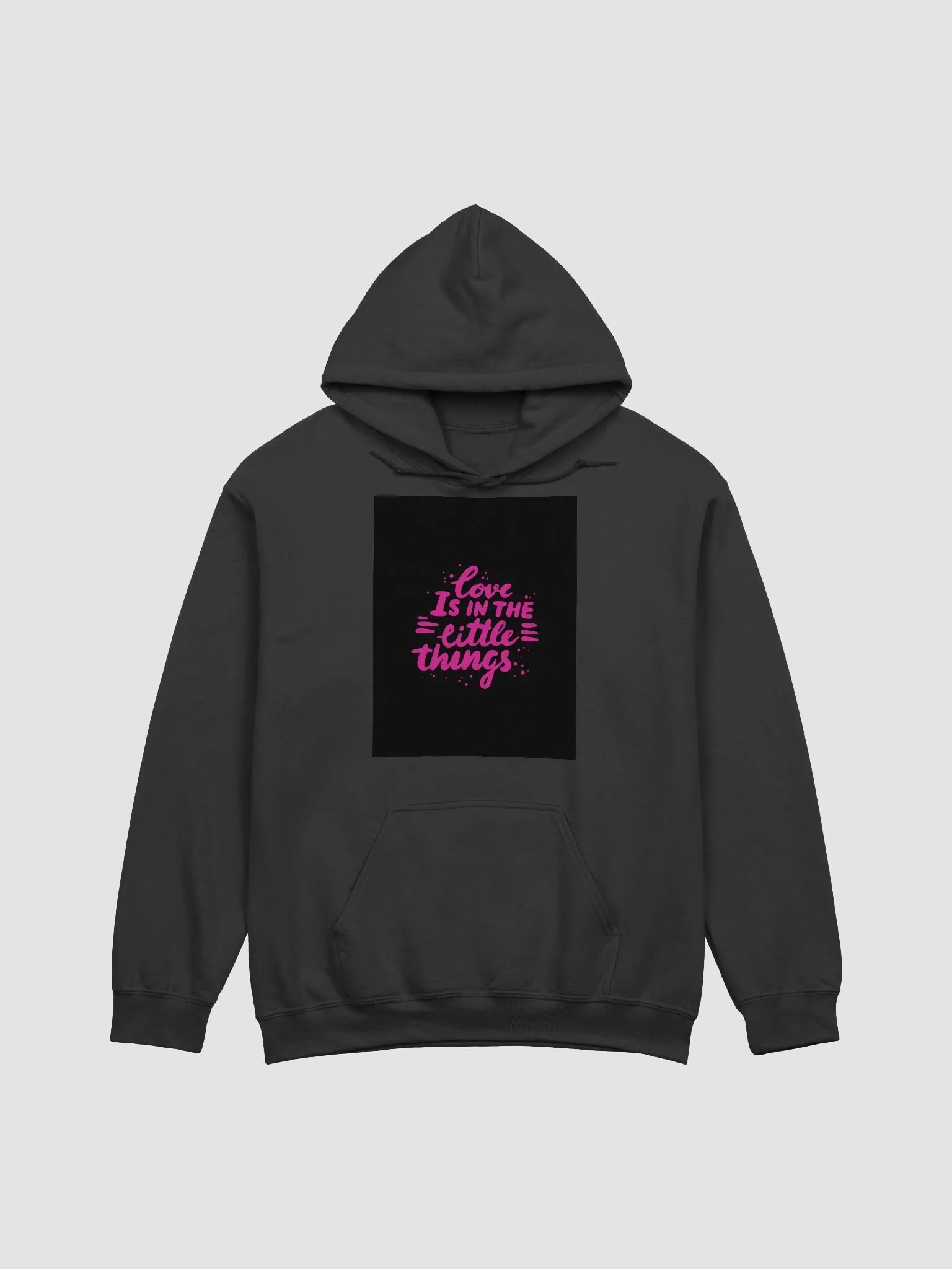 Love is in the Little Things Black Hoodie product image (1)
