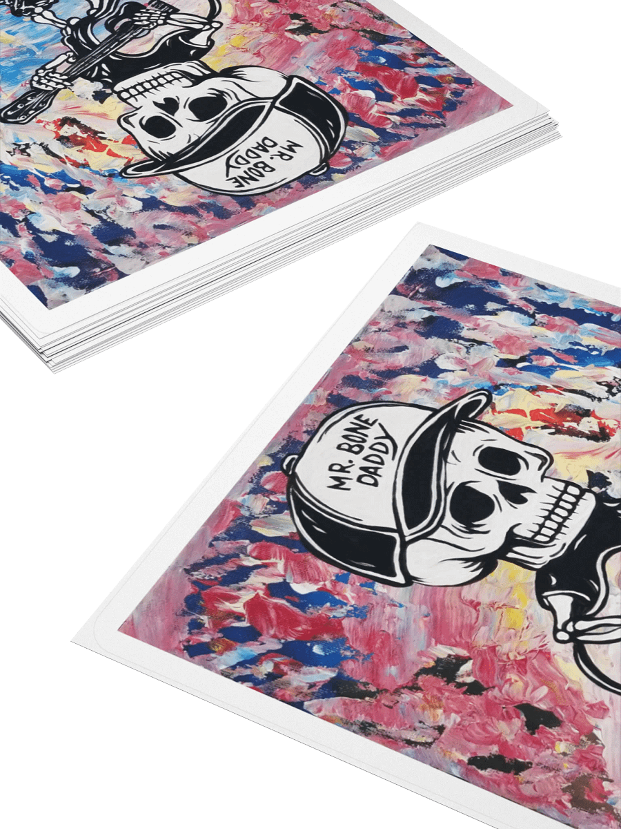 Mr. Bone Daddy Guitar Player Painting Vinyl Sticker product image (10)