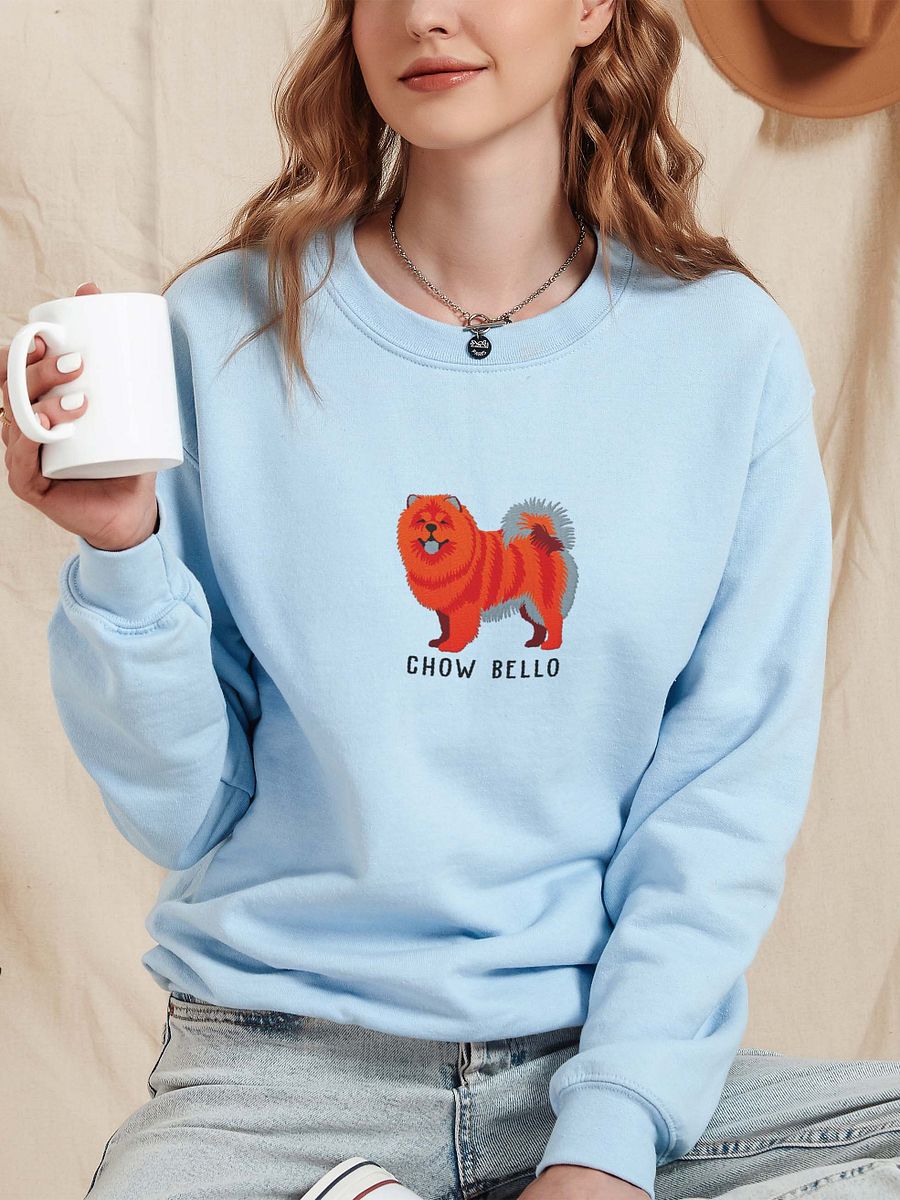 Chow Bello Sweatshirt(Embroidered) of a Chow Chow(Red) product image (2)