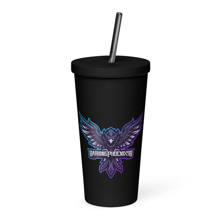 insulated tumbler W/ Straw product image (1)