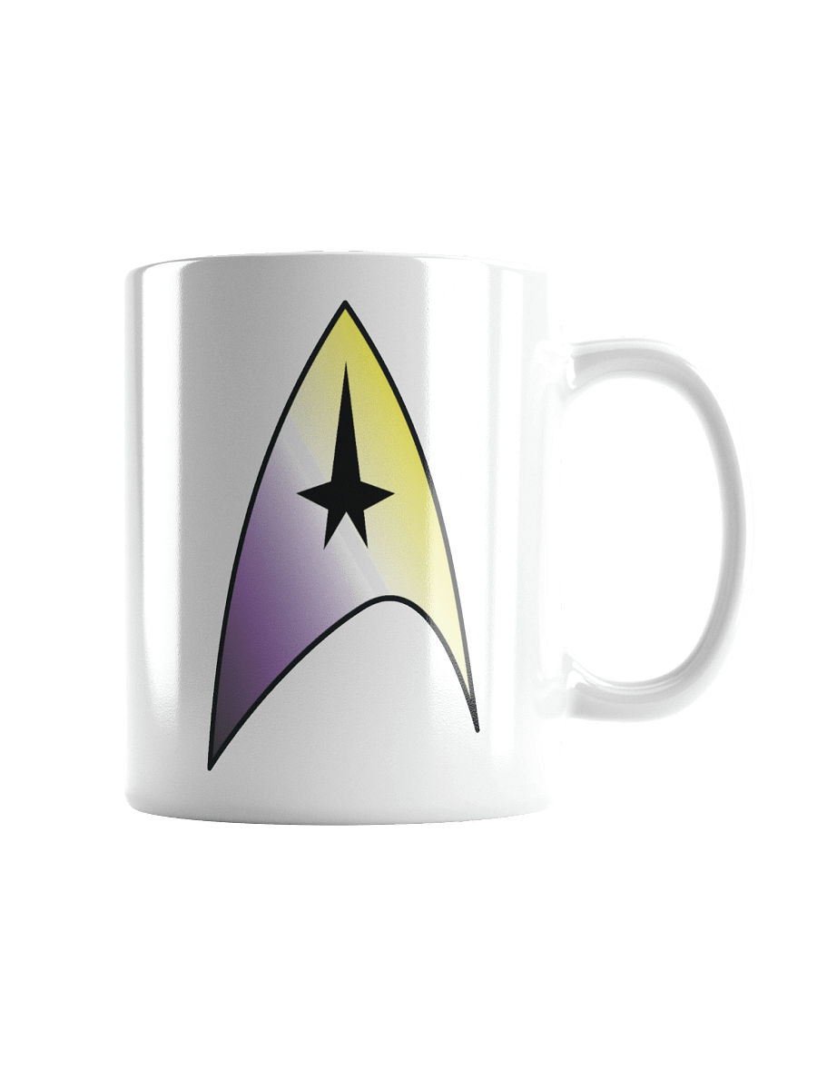 Non-binary Pride Gradient Starfleet Mug product image (1)