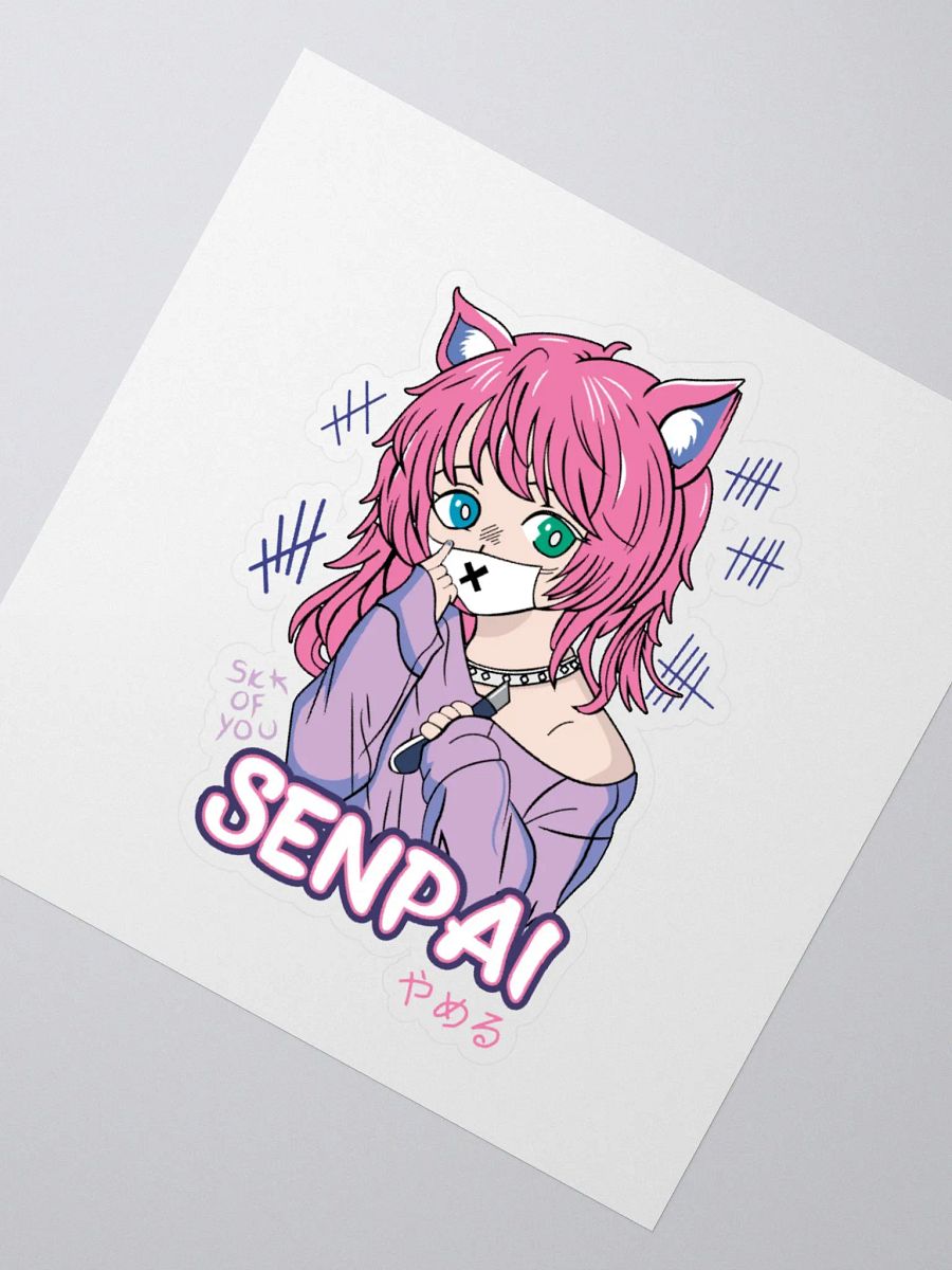 Senpai Sparkle Kiss Cut Stickers product image (5)