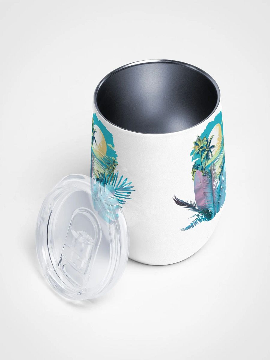 Tropical Moonlit Wine Tumbler Set for bride and groom product image (3)