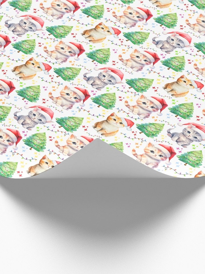 Cats in Santa Hats Christmas Gift Wrapping Paper product image (2)