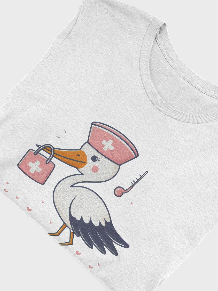 Born to Care Nurse Stork T-Shirt product image (47)