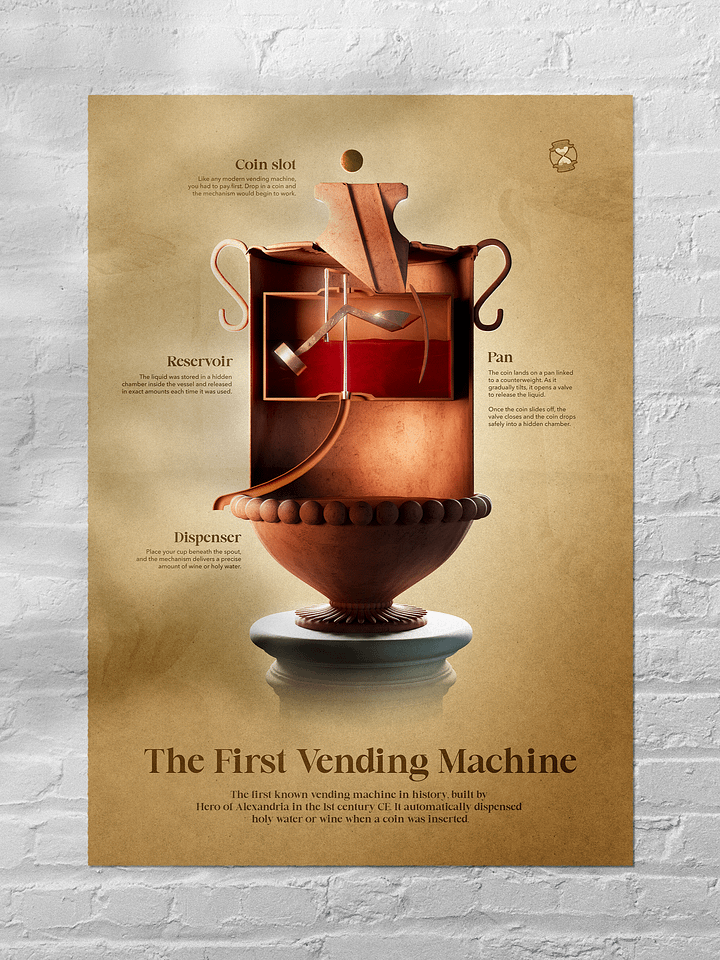 The First Vending Machine Unframed Poster product image (1)