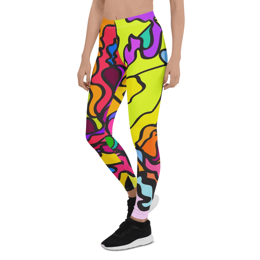 Flowing Colors All-Over Leggings – Wave at Sunset product image (4)