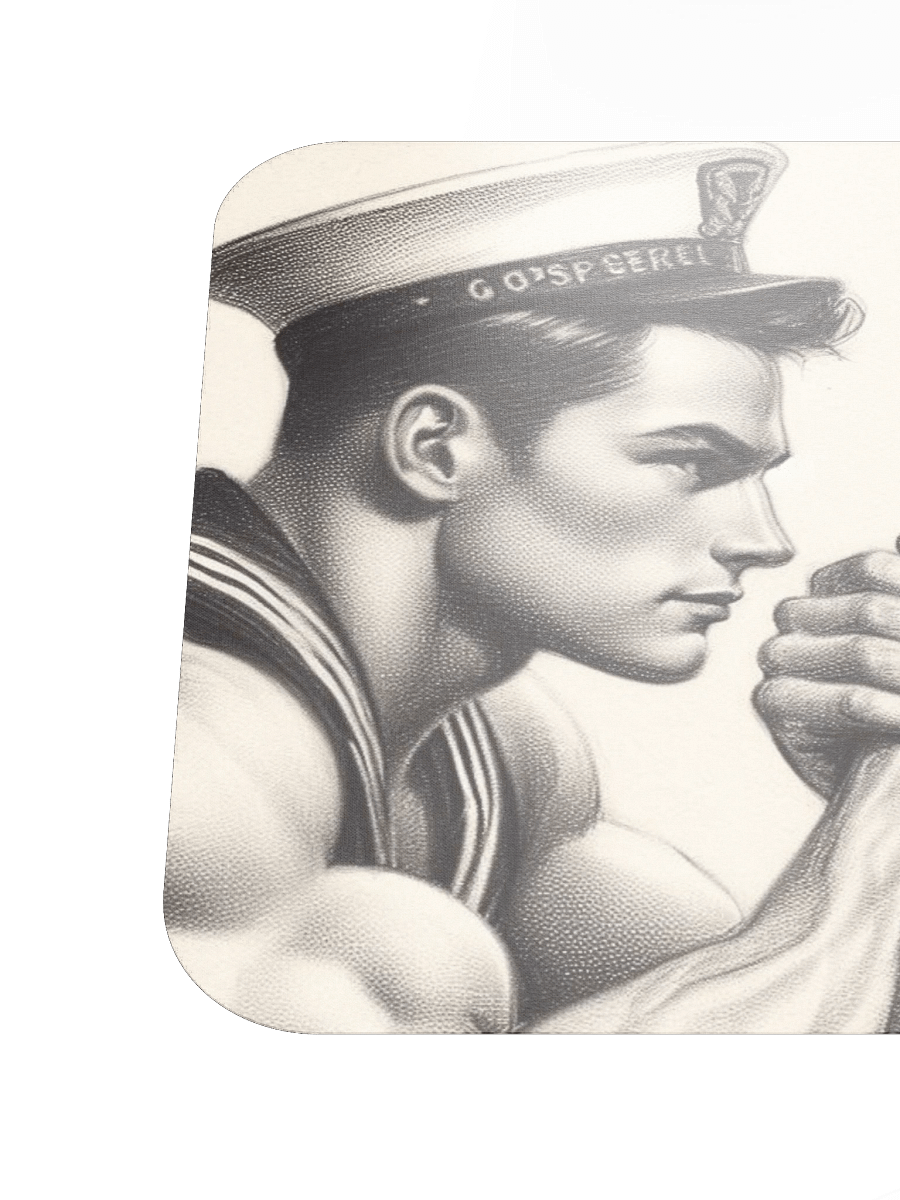 Up Close and Personal: Sailors – Tom of Finland Tribute Gay Pride Graphic Design Mouse Mat product image (6)