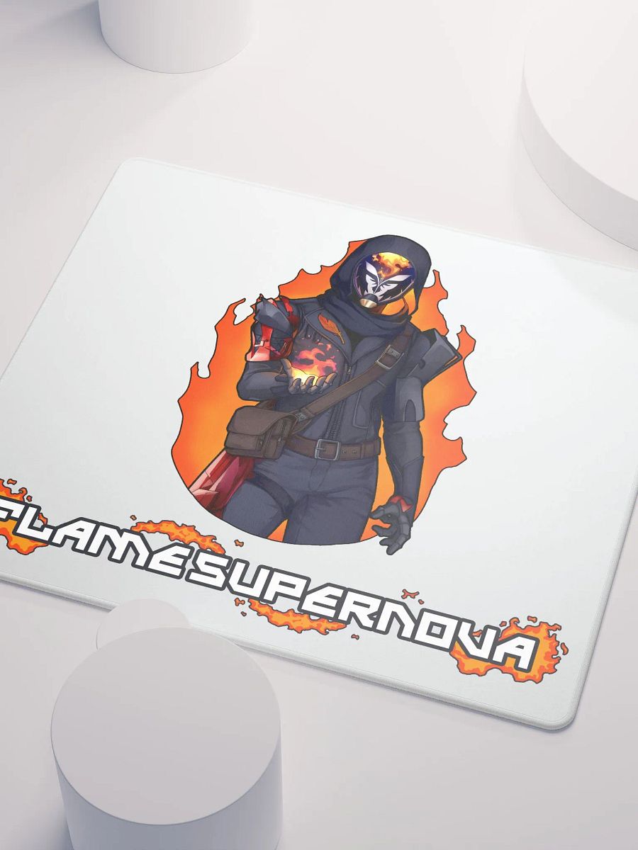 Flame Supernova Gaming Mousepad (White) product image (3)
