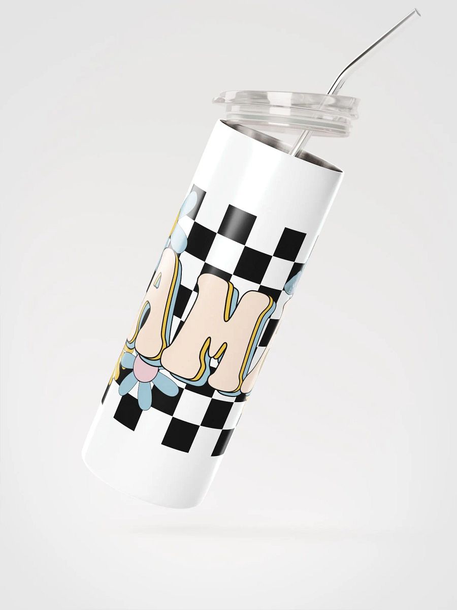 'Floral & Checkered Mama' Stainless Steel Tumbler product image (2)