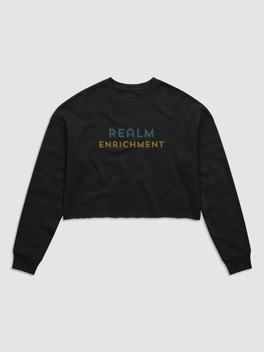 Crop Sweatshirt: Realm Enrichment in Teal Tranquility & Rustic Gold product image (1)