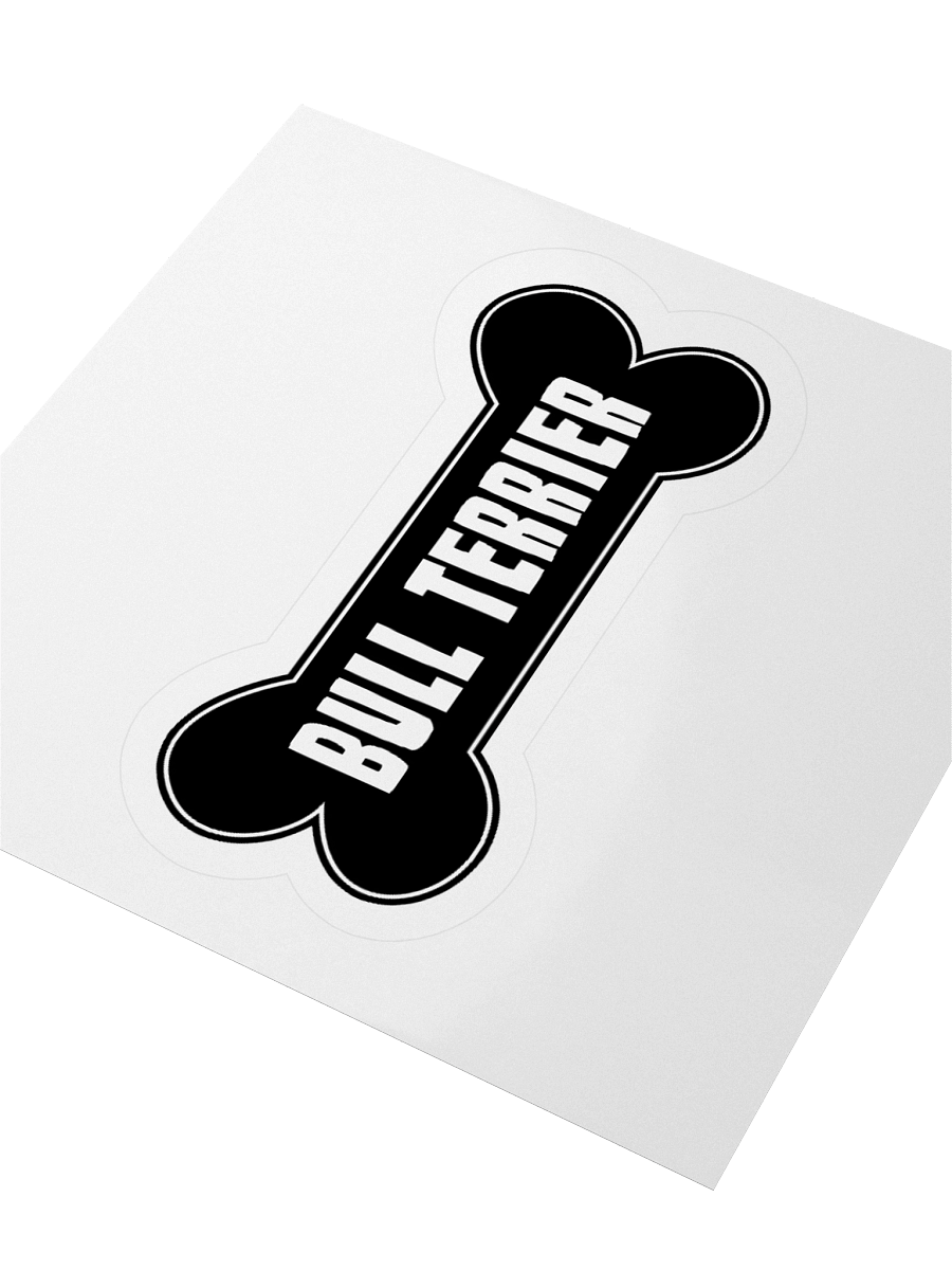 Bull Terrier In Black Bone Shape Sticker product image (3)