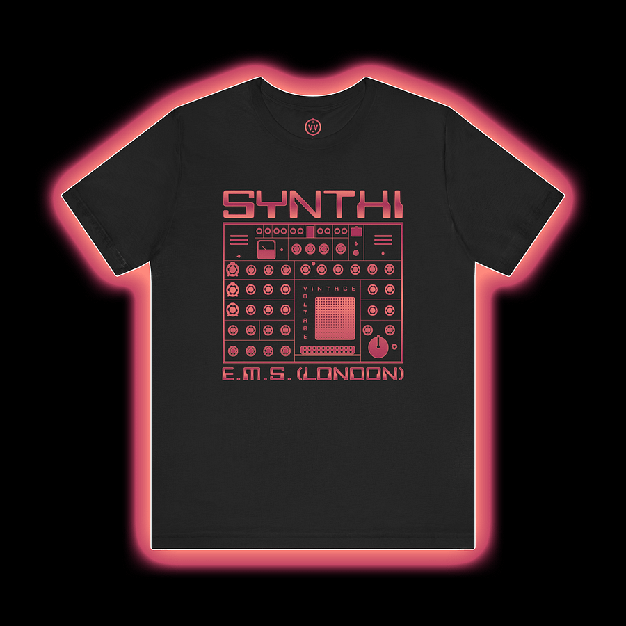 EMS Synthi T-Shirt - AKS VCS3 Electronic Music Studios (Vintage Analog Synth) FLAME PRINT product image (1)