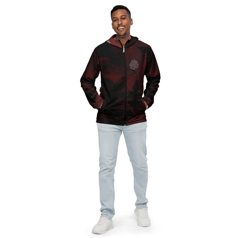 Grind and prosper windbraker, red and black product image (1)