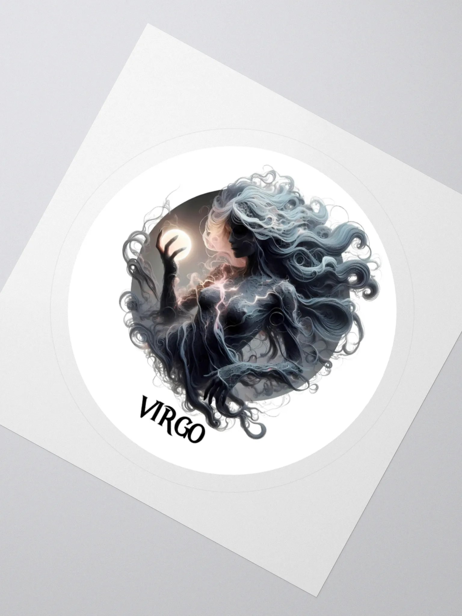 Mythical Virgo Zodiac Round Sticker product image (5)