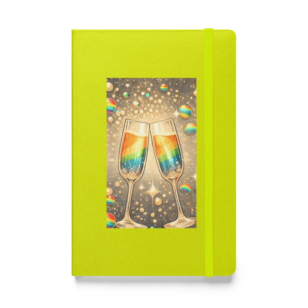 Rainbow Champagne Celebration Journal / Guestbook - LIME product image (1)