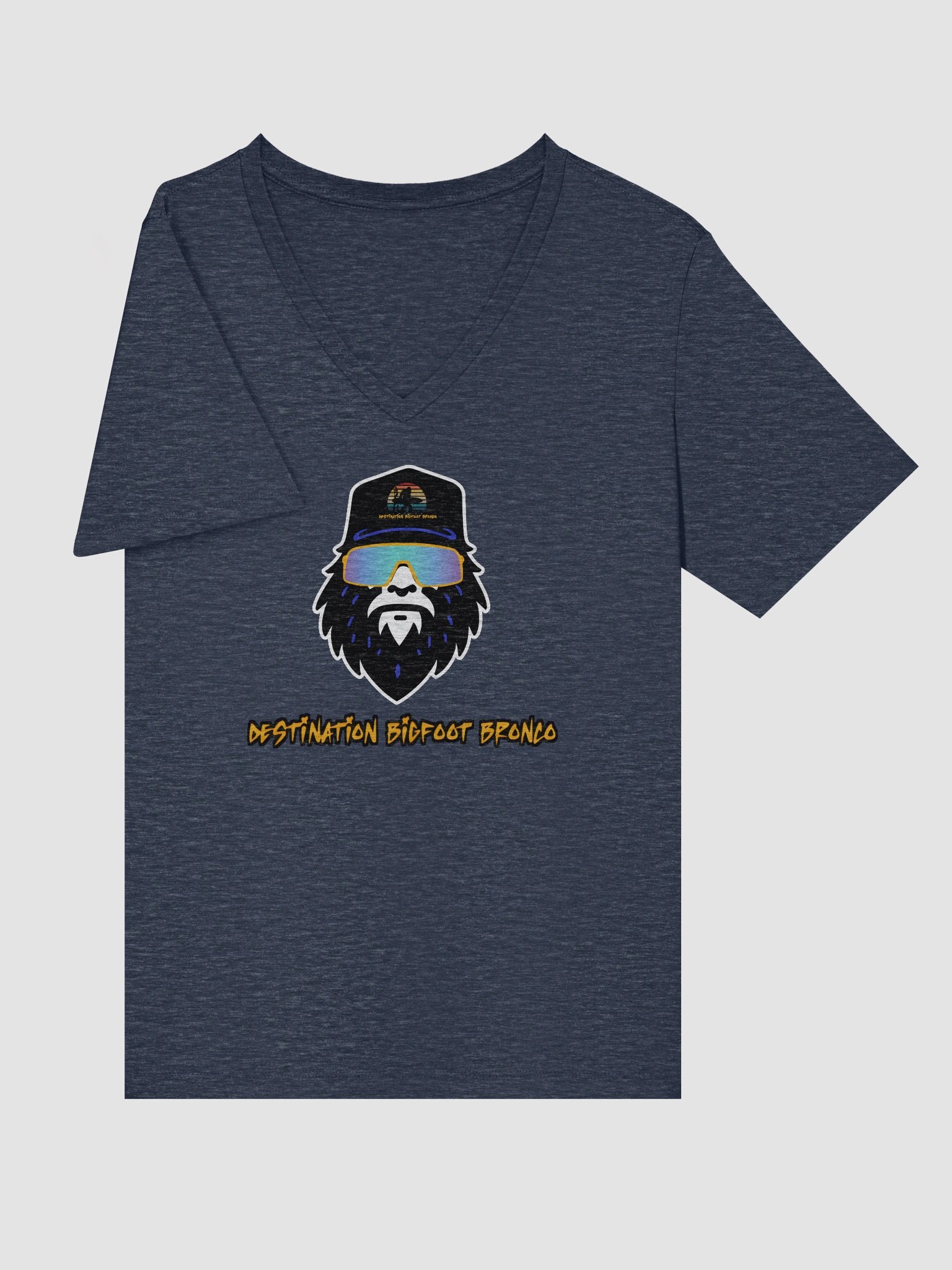 Destination Bigfoot Bronco Bigfoot Logo Bella+Canvas Women's Relaxed V-Neck T-Shirt (Multiple Color Options) product image (45)