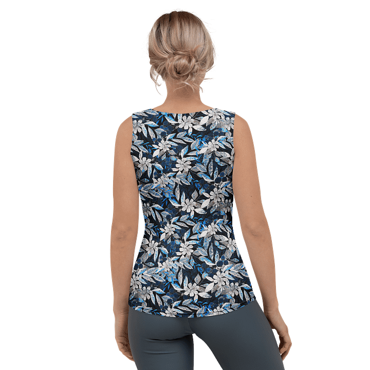 Blue White Garden Tank Top product image (2)