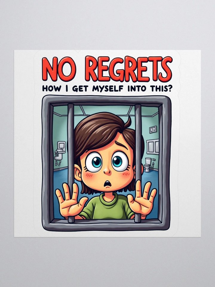 No Regrets Prison Bars Sticker product image (3)