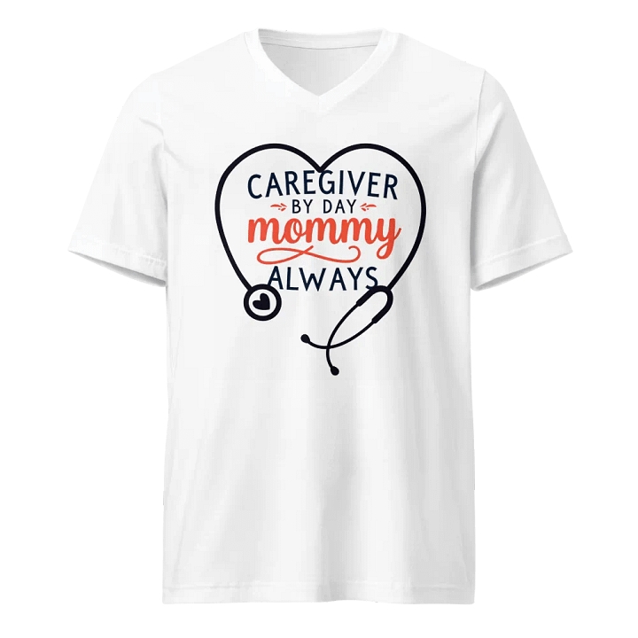 Mommy Always, Heart Stethoscope V-Neck Tee product image (1)