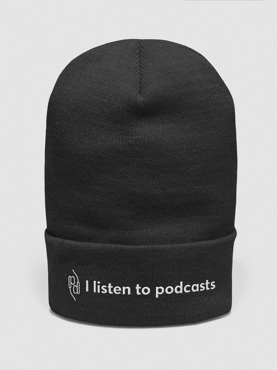 I listen to podcasts Touque/Beanie – Black product image (1)
