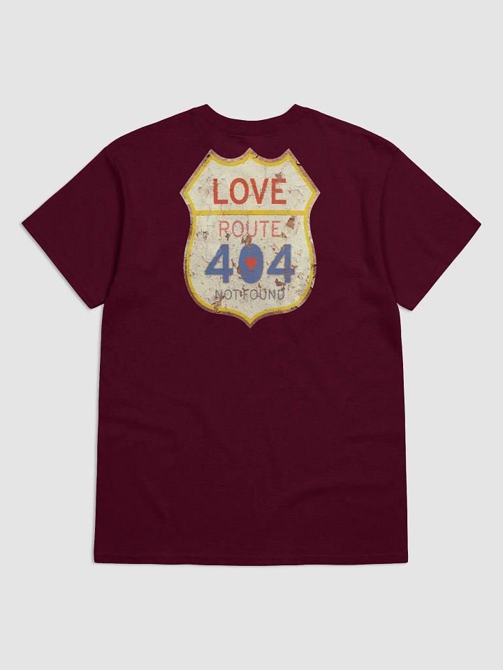 Vintage Love Route 404 Not Found T-shirt (Back Side), Unisex Summer Tee product image (16)