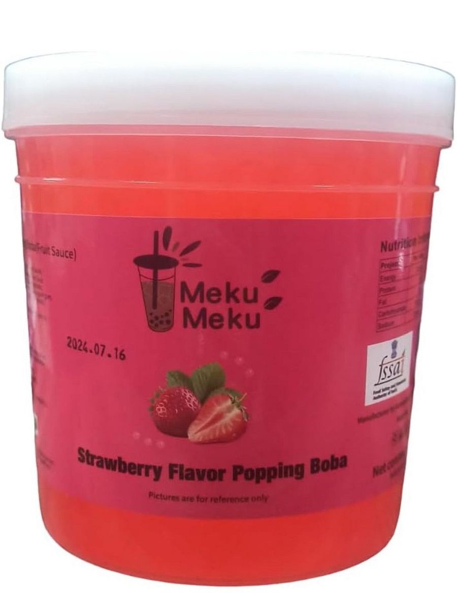 Strawberry Popping Boba Crystals Delicious Flavour product image (3)