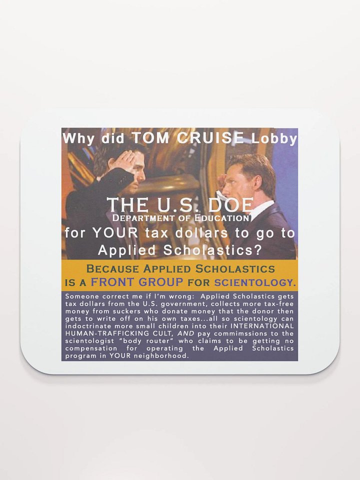 Mousepad - Tom Cruise & U.S. Dept of EDUCATION product image (2)
