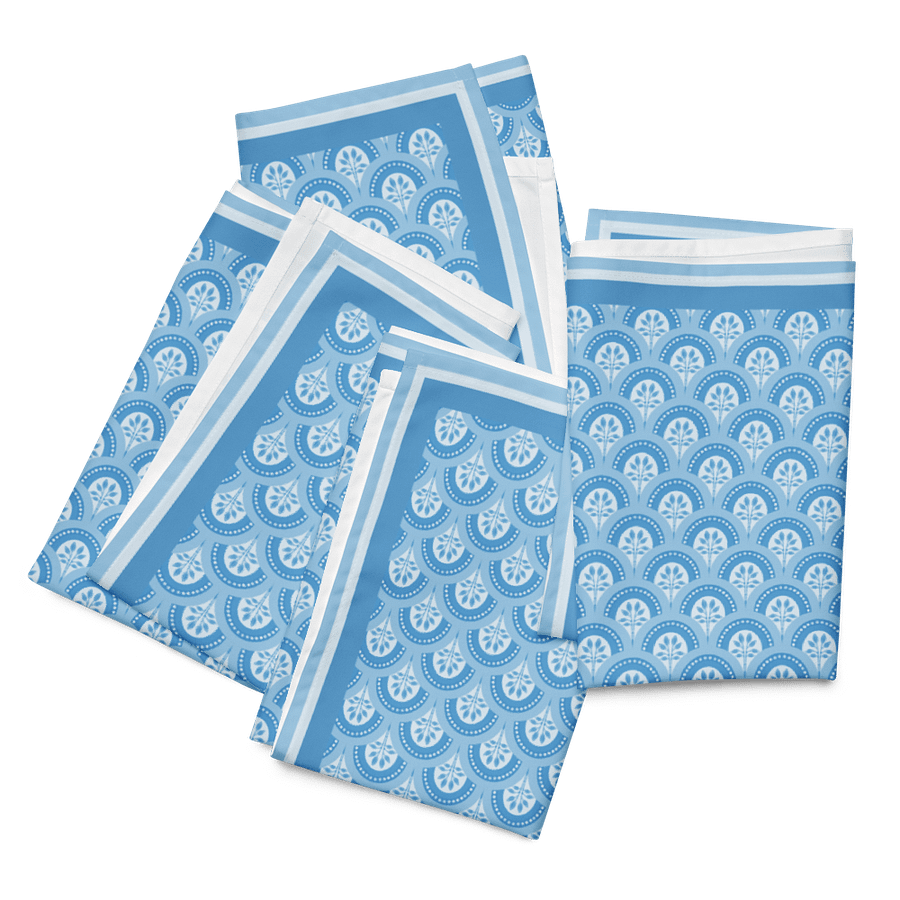 Le Blue Deco Cloth Napkin Set – Elegant Art Deco Dining (4-Piece) product image (4)