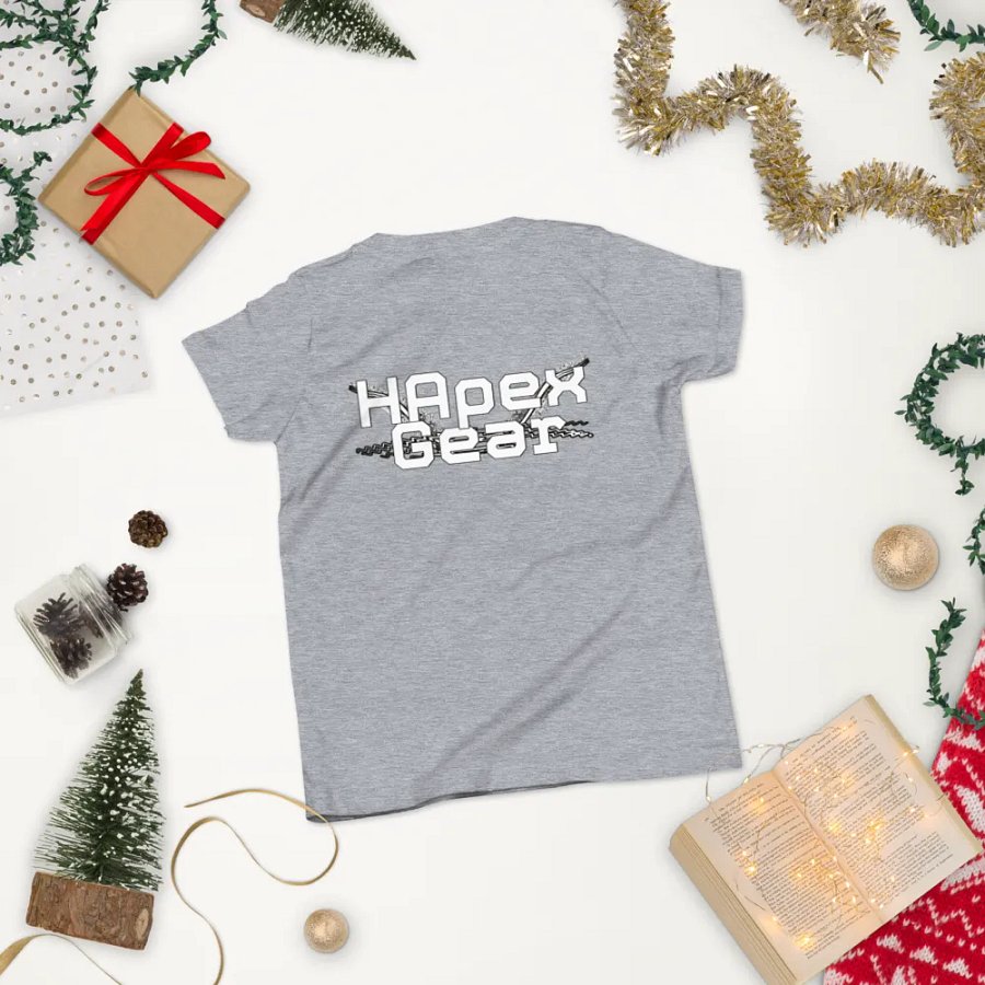 Youth Short Sleeve T-Shirt - Embroidered - White HApex Gear White Logo product image (6)