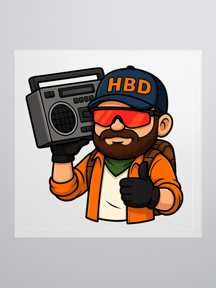 HBD Gaming Boombox White Decal product image (3)