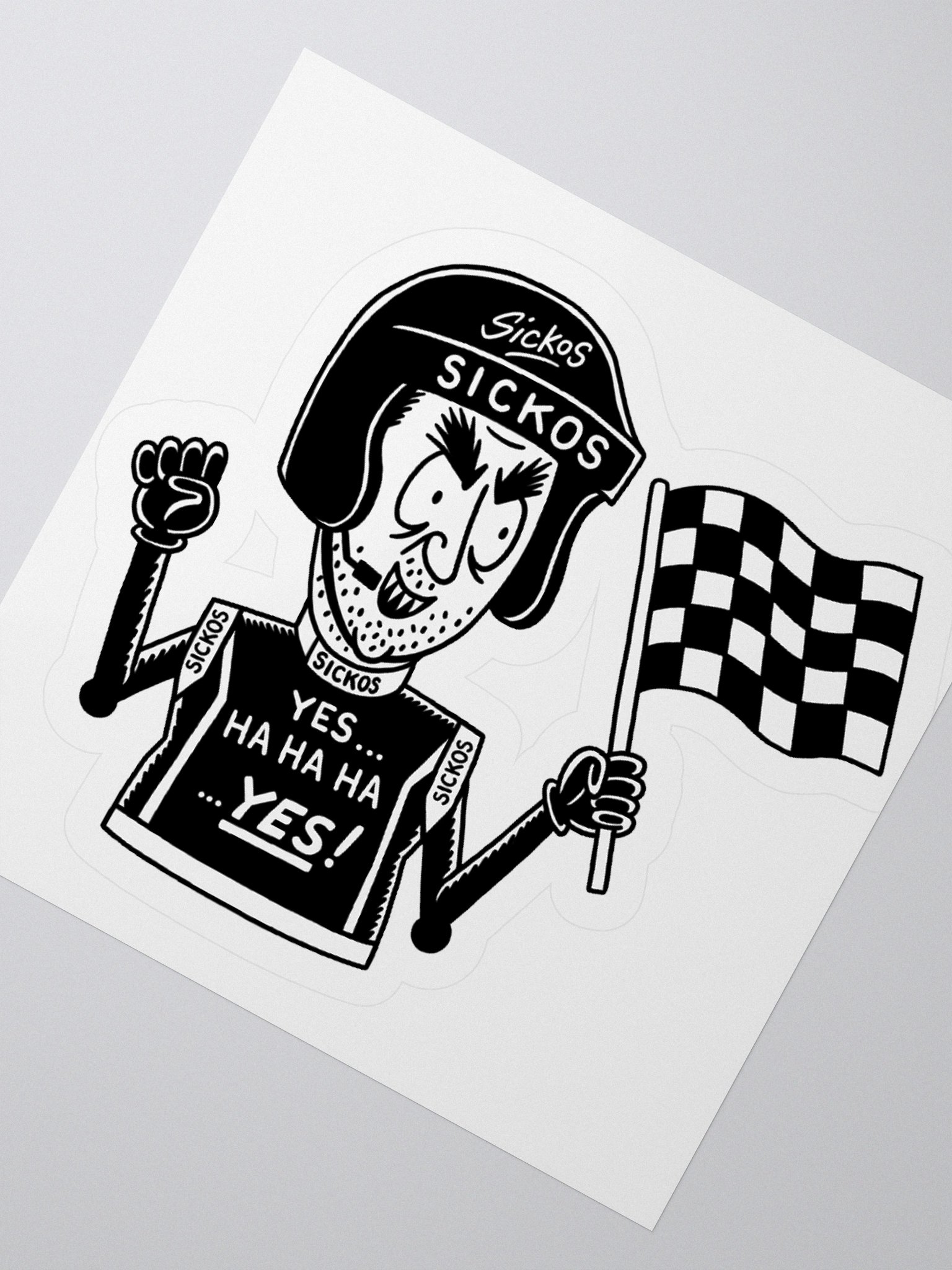 Sickos Racecar Driver Sticker (3 Sizes) product image (6)