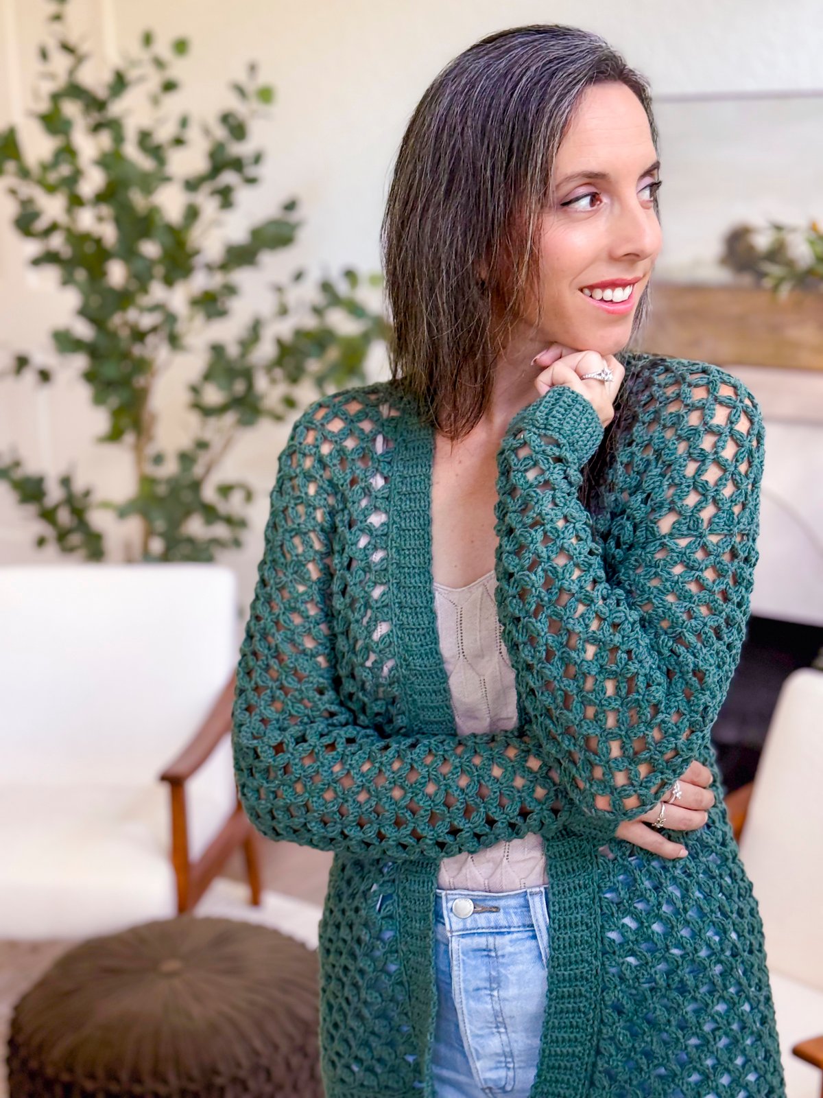 Circle Leaf Lace Crochet Cardigan Pattern product image (7)